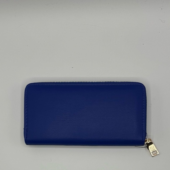 Badgley Mischka Blue Wallet‎ with Gold Accents - Picture 2 of 2